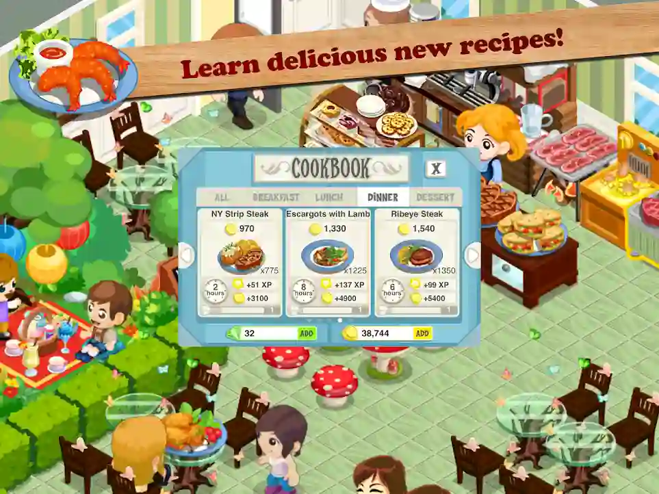 Restaurant Story Unlimited Gems And Coins apk 